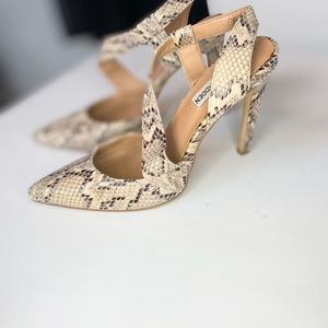 Steve Madden snake print heels